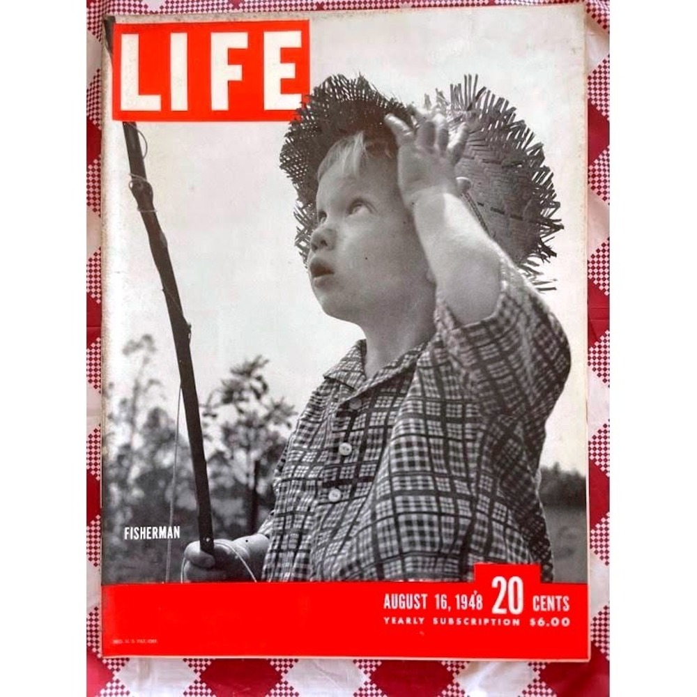 LIFE Magazine August 16 1948 Boy Fisherman Dennis Van Vliet Wilhelmina NO LABEL